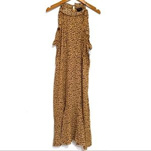 Who What Wear Leopard Print Midi Dress sz M NWT